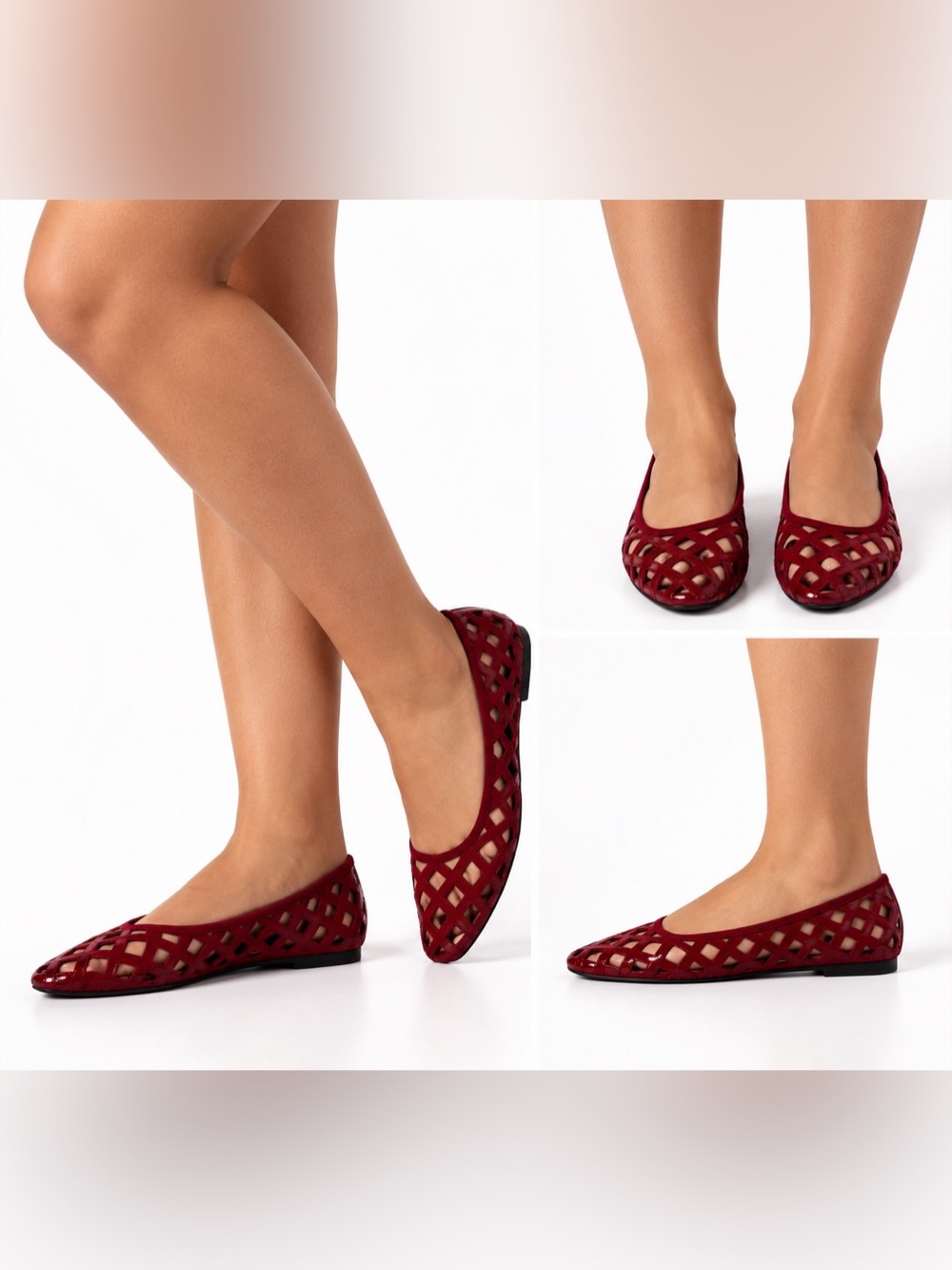 Modern Lattice Ballet Flats